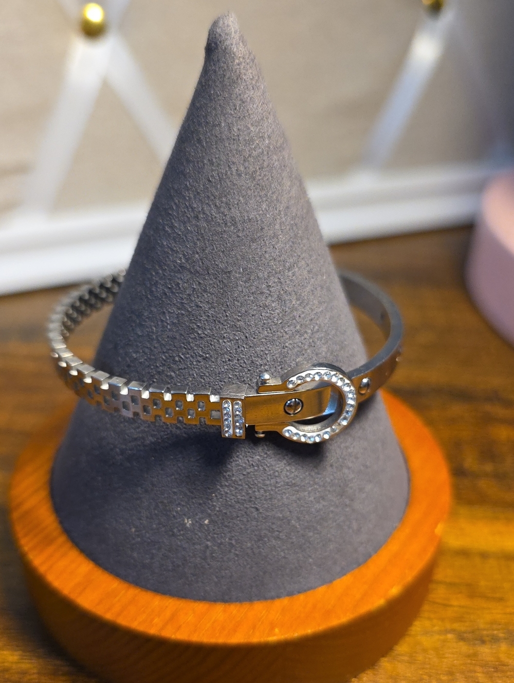S.B Nwt Silver Crystal Buckle Bangle Bracelet - Women's Accessory